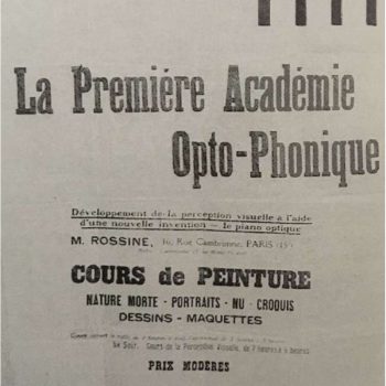 018_Афиша открытия Академии оптофонии В. Баранова-Россине (Париж, 1927 г.)