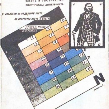 054_Г. И. Гидони. Схема светоцветового пульта на обложке книги_Гюстав Курбэ. Художник-коммунар»